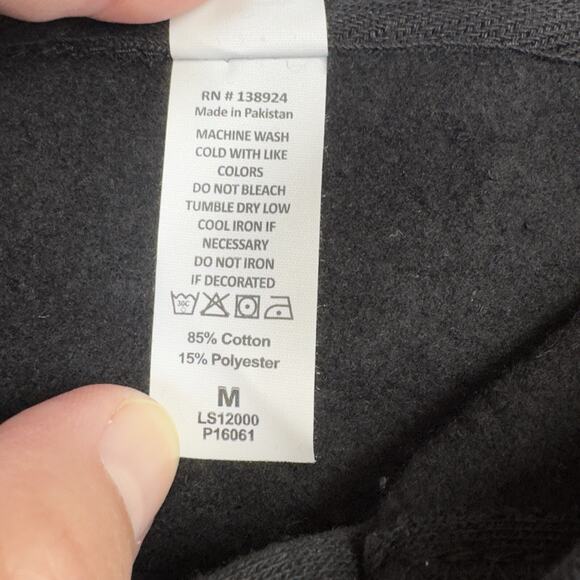 The Beatles "Let It Be" Cropped Sweatshirt Hoodie Black Women's Size Medium - Picture 7 of 7